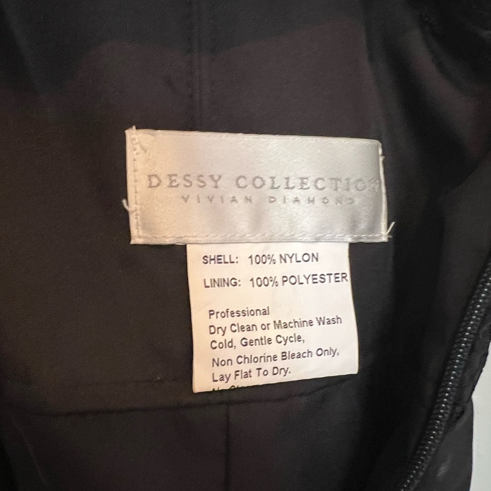 Dessy Collection Long Sleeve Lace and Chiffon A-Line Evening Gown - NWT - Picture 4 of 6